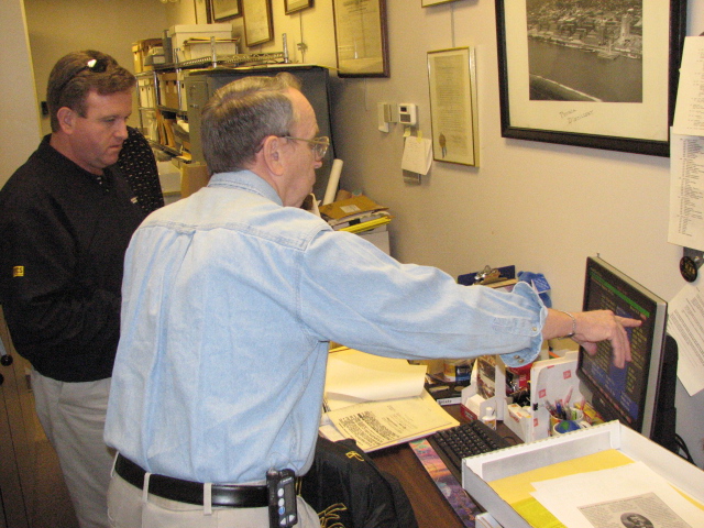 David Swan with Bill Carrow at Historical Collection 